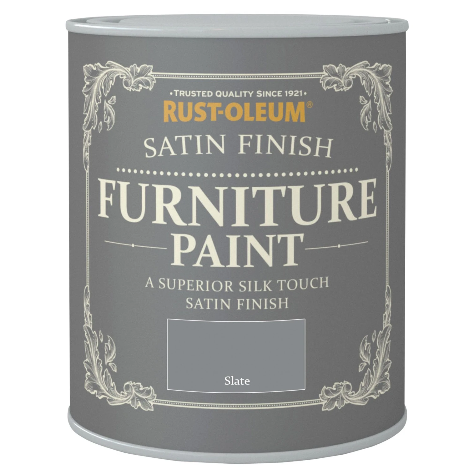 Rust-Oleum Slate Satinwood Furniture paint, 750ml Rust-Oleum Slate Satinwood Furniture Paint, 750ml -Home Paint Store rust oleum slate satinwood furniture paint 750ml5013296032575 02c BQ