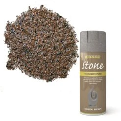 Rust-Oleum Stone Mineral Brown Textured Effect Multi-surface Spray Paint, 400ml