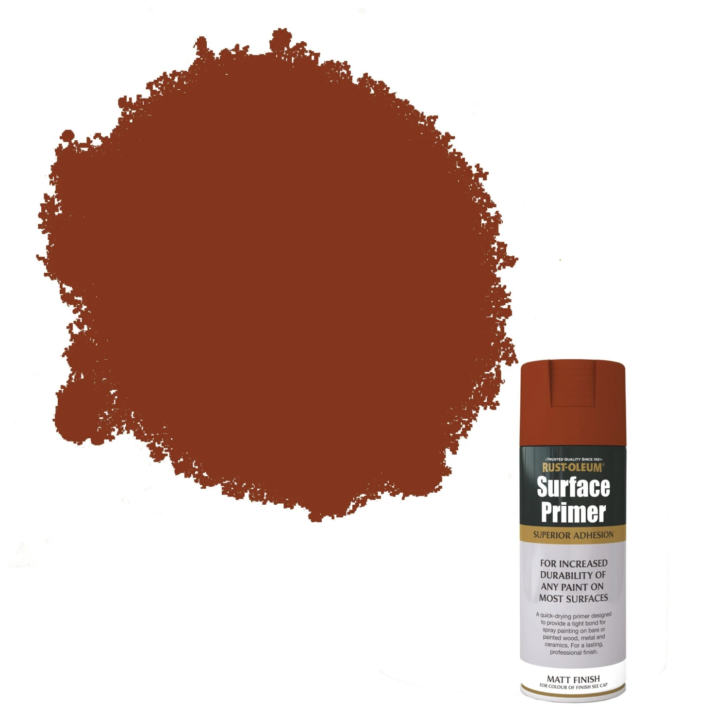 Rust-Oleum Surface primer Red Matt Multi-surface Primer Spray paint, 400ml Rust-Oleum Surface Primer Red Matt Multi-surface Primer Spray Paint, 400ml -Home Paint Store rust oleum surface primer red matt multi surface primer spray paint 400ml5013296950688 02c bq scaled
