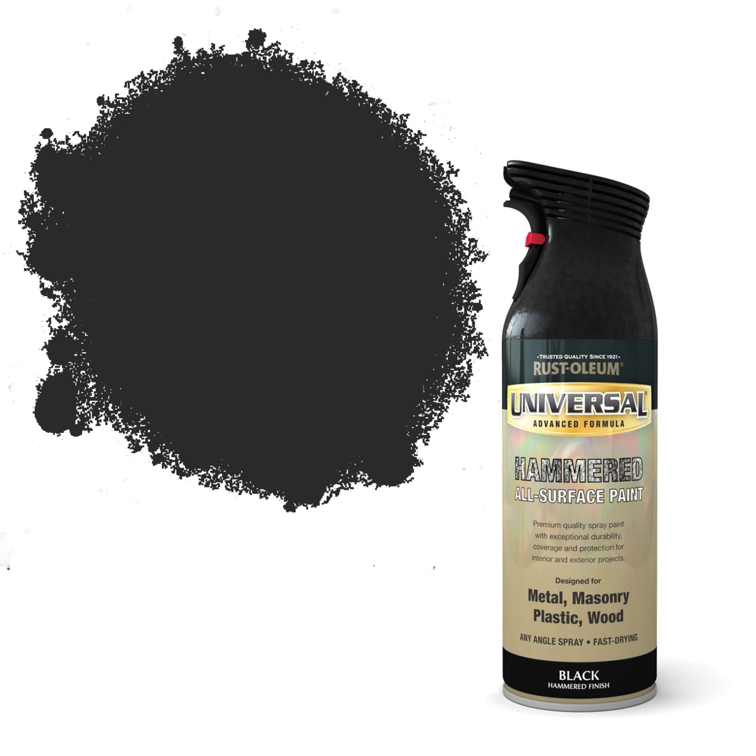 Rust-Oleum Universal Black Hammered effect Multi-surface Spray paint, 400ml Rust-Oleum Universal Black Hammered Effect Multi-surface Spray Paint, 400ml -Home Paint Store rust oleum universal black hammered effect multi surface spray paint 400ml5013296950770 02c bq scaled