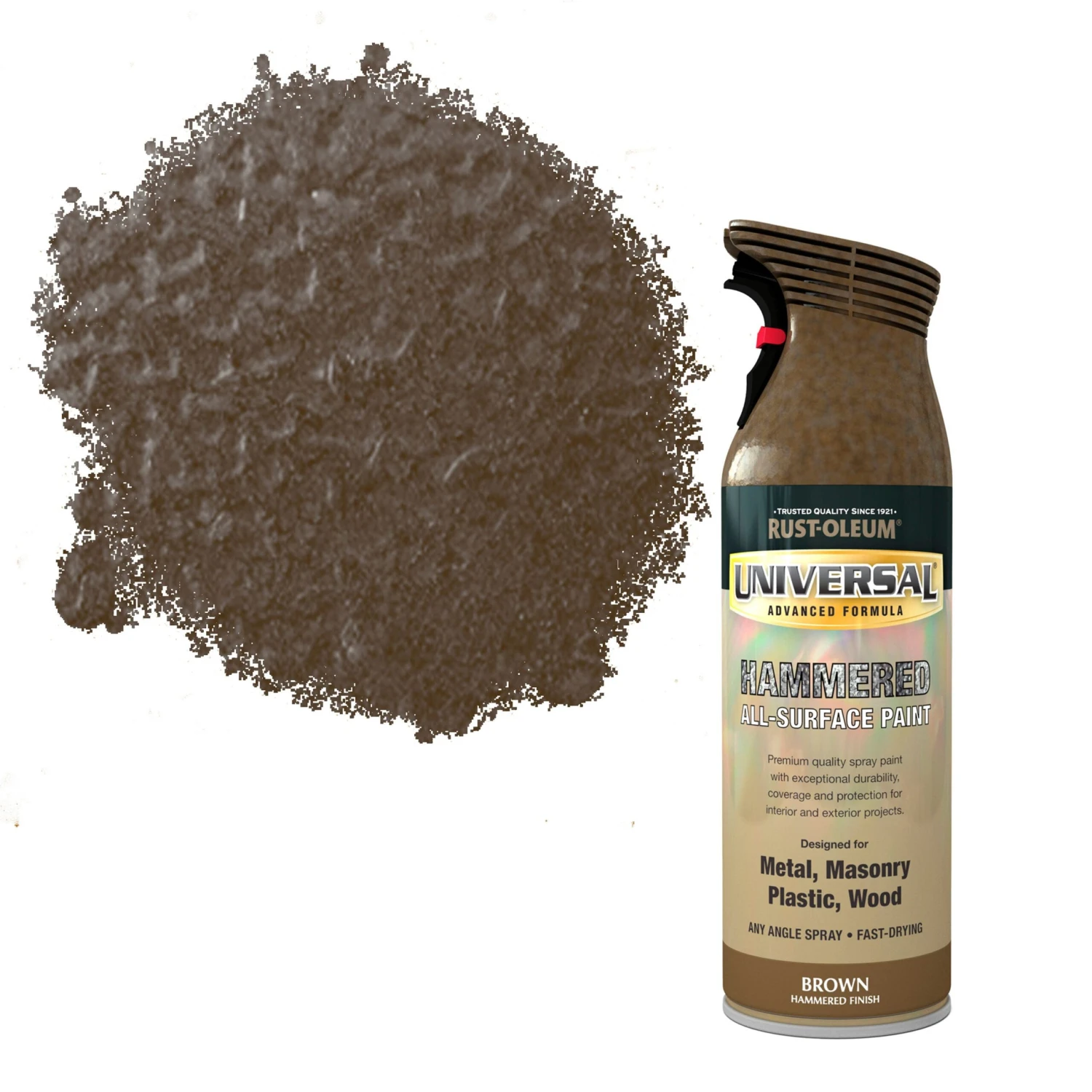 Rust-Oleum Universal Brown Hammered effect Multi-surface Spray paint, 400ml Rust-Oleum Universal Brown Hammered Effect Multi-surface Spray Paint, 400ml -Home Paint Store rust oleum universal brown hammered effect multi surface spray paint 400ml5013296951012 02c bq scaled