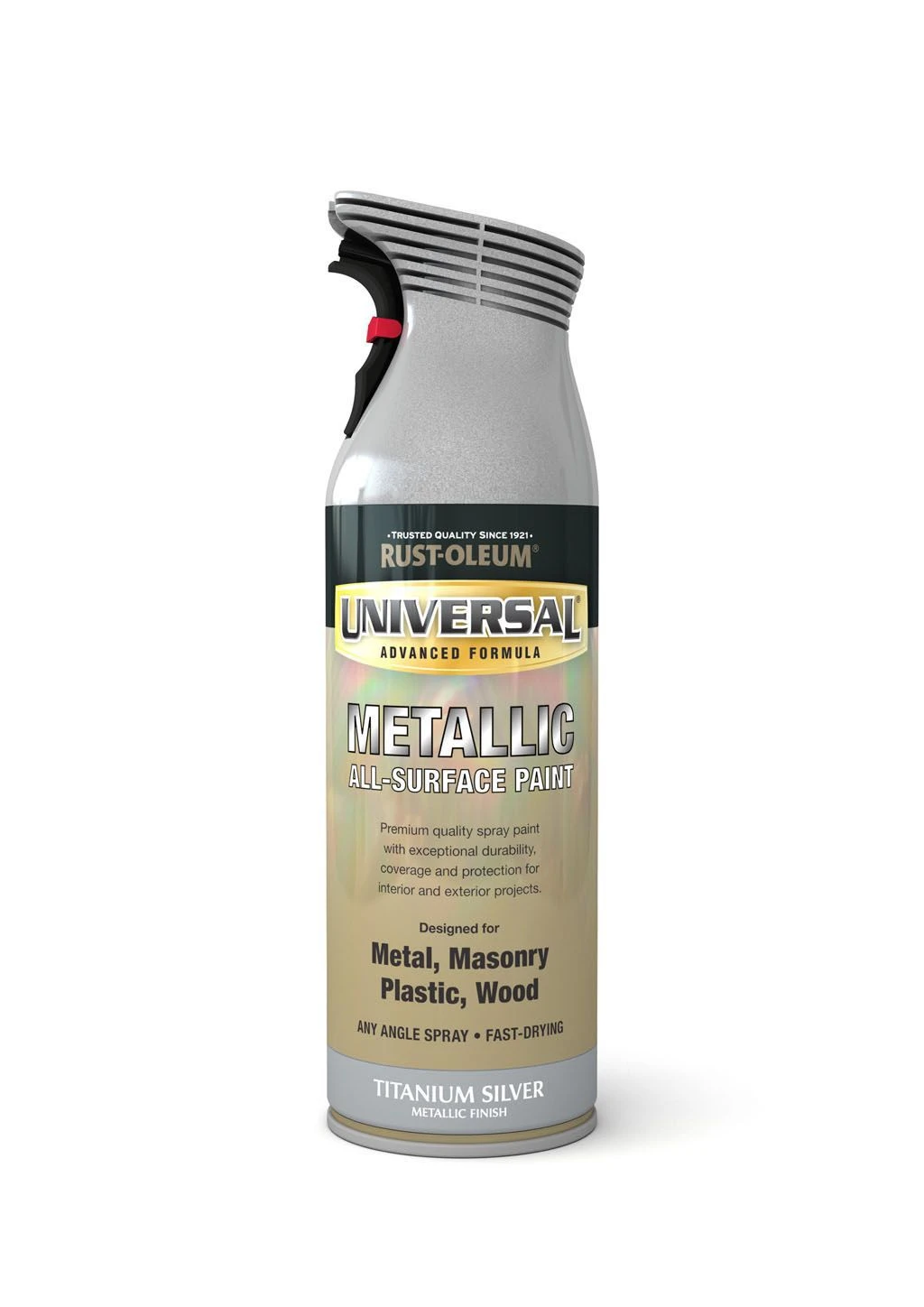Rust-Oleum Universal Titanium silver effect Multi-surface Spray paint, 400ml Rust-Oleum Universal Titanium Silver Effect Multi-surface Spray Paint, 400ml -Home Paint Store rust oleum universal titanium silver effect multi surface spray paint 400ml5013296950817 08c bq