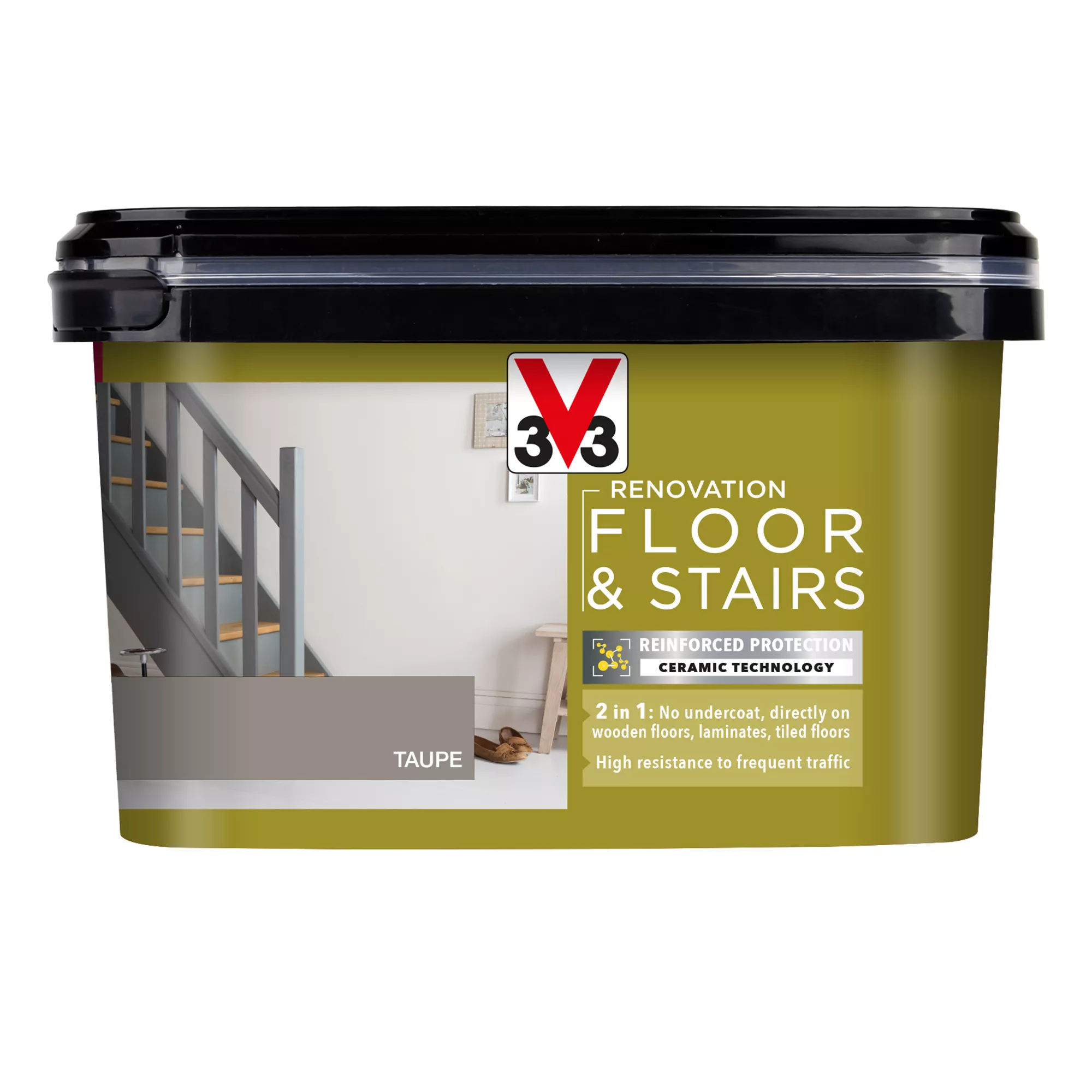 V33 High performance Taupe Satinwood Floor & stair paint, 2L V33 High Performance Taupe Satinwood Floor & Stair Paint, 2L -Home Paint Store v33 high performance taupe satinwood floor stair paint 2l3153895181600 08c bq