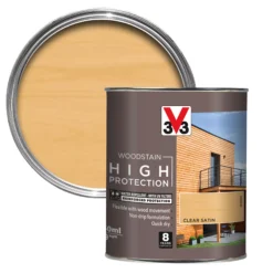 V33 High Protection Clear Mid Sheen Wood Stain, 750ml