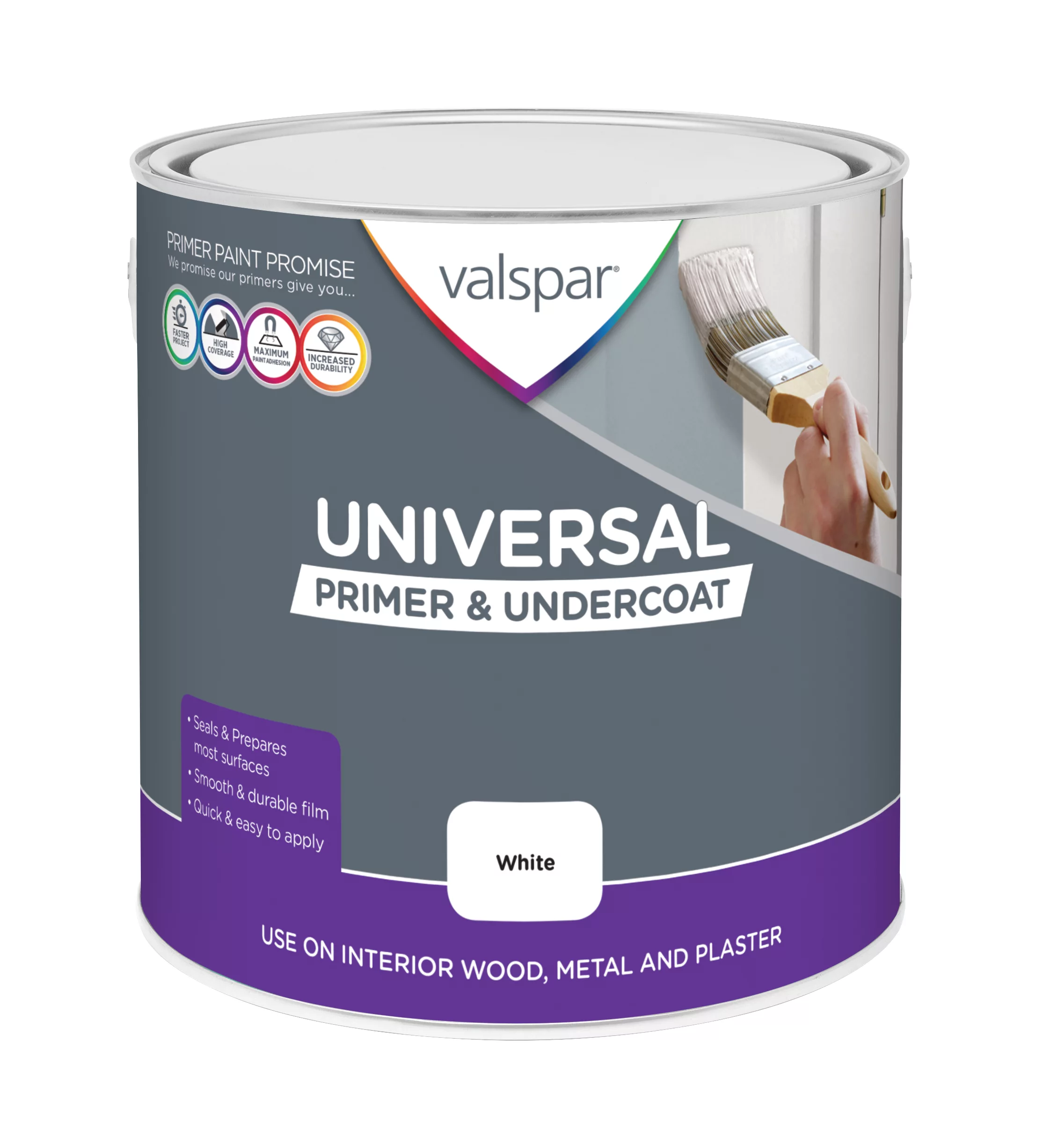 Valspar Universal White Primer & undercoat, 2.5L Valspar Universal White Primer & Undercoat, 2.5L -Home Paint Store valspar universal white primer undercoat 2 5l5055018169398 08c bq
