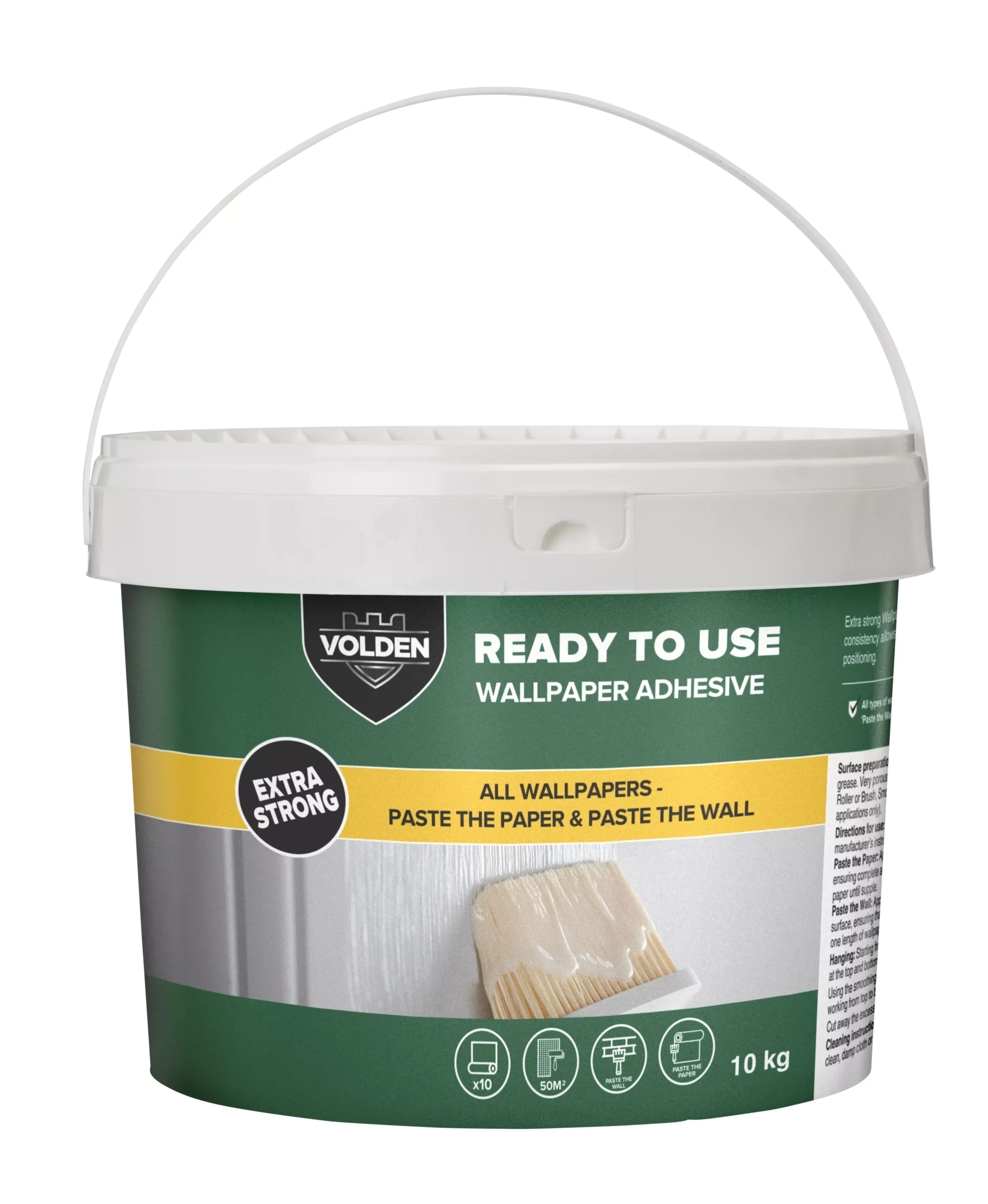 Volden Ready mixed Wallpaper Adhesive 10kg - 10 rolls Volden Ready Mixed Wallpaper Adhesive 10kg - 10 Rolls -Home Paint Store volden ready mixed wallpaper adhesive 10kg 10 rolls5059340614335 08c scaled
