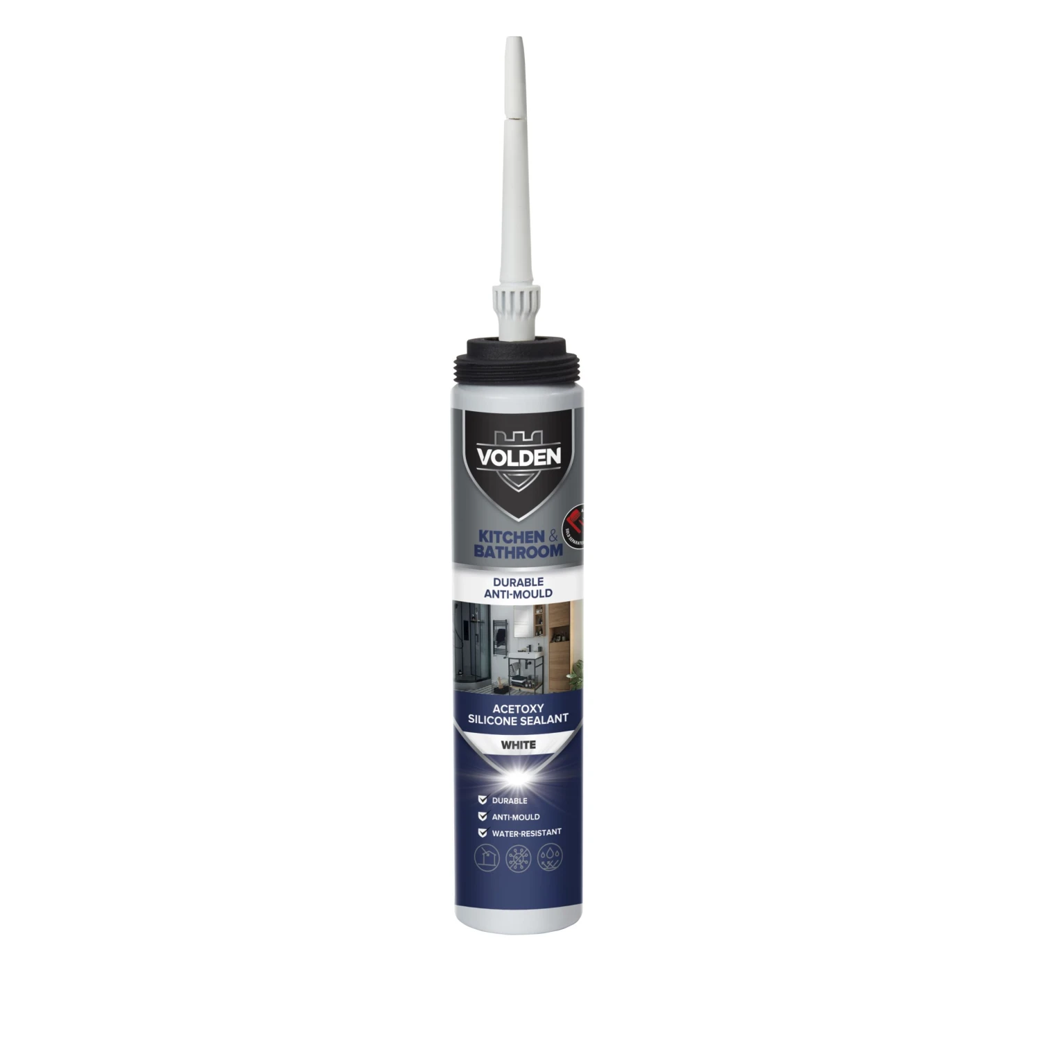 Volden White Bathroom & kitchen Sanitary sealant, 200ml Volden White Bathroom & Kitchen Sanitary Sealant, 200ml -Home Paint Store volden white bathroom kitchen sanitary sealant 200ml5059340043944 02c scaled